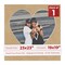 Beige Suede Mat Board for 23x23 Frames - Heart Opening for 19x19 Photos
